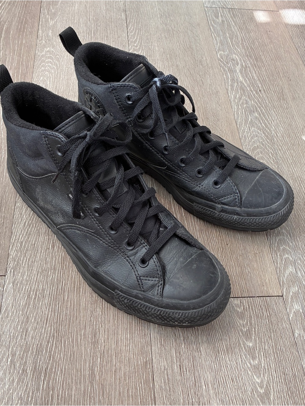 Converse Black High-Top Leather Sneakers